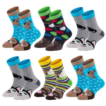 6 Paar TippTexx 24 Kinder Socken Lustige Hunde